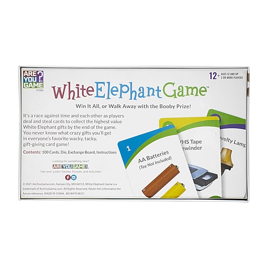 Areyougame.Com White Elephant Game Card Game
