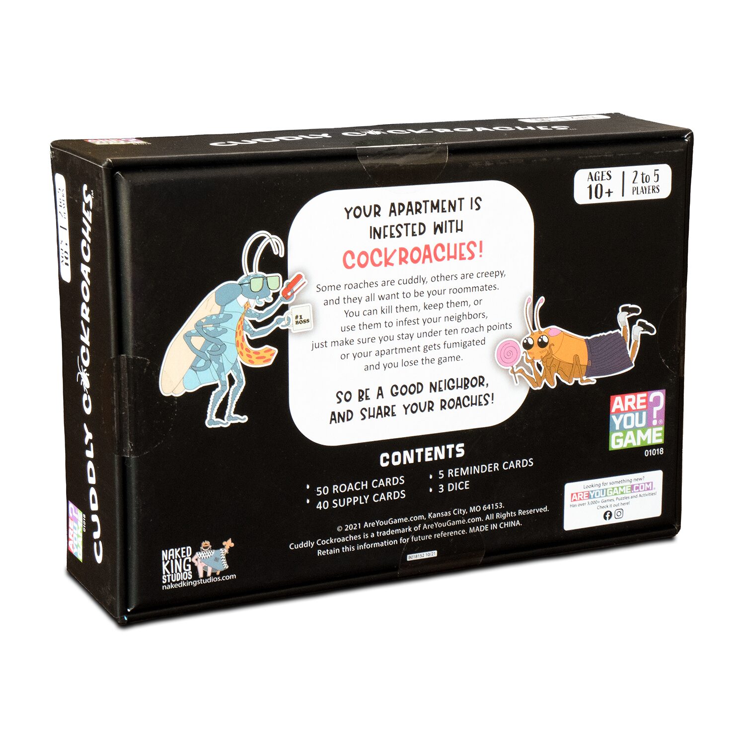Areyougame.Com Cuddly Cockroaches Card Game