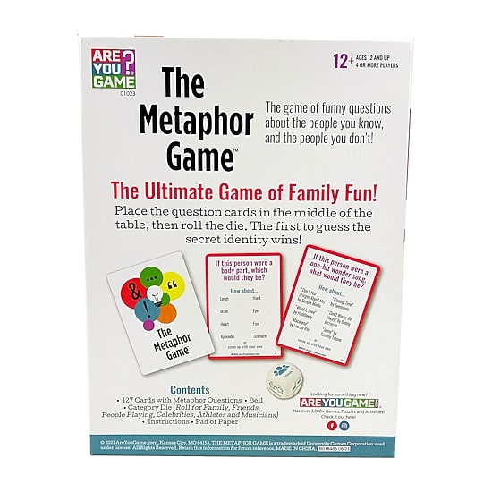 Areyougame.Com The Metaphor Game Card Game