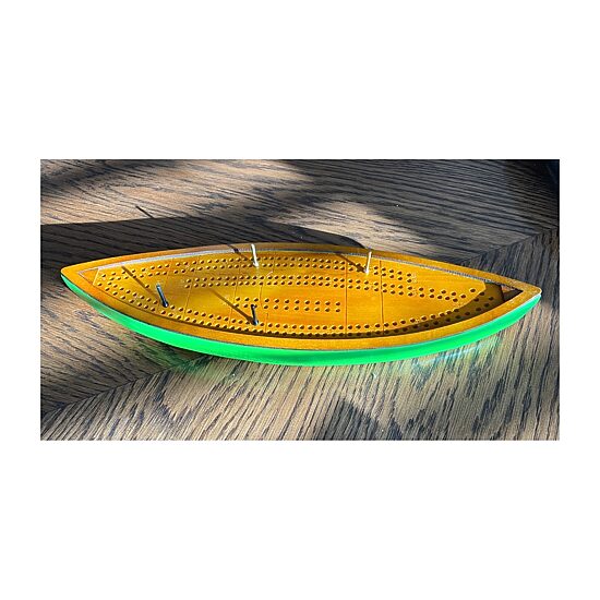 Areyougame.Com Canoe Cribbage Board Game