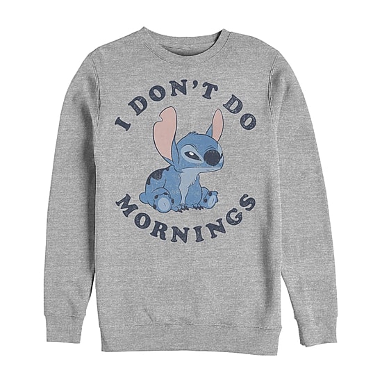 Mens Crew Neck Long Sleeve Lilo & Stitch Sweatshirt