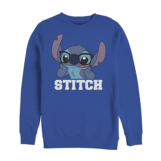 Mens Crew Neck Long Sleeve Lilo & Stitch Sweatshirt