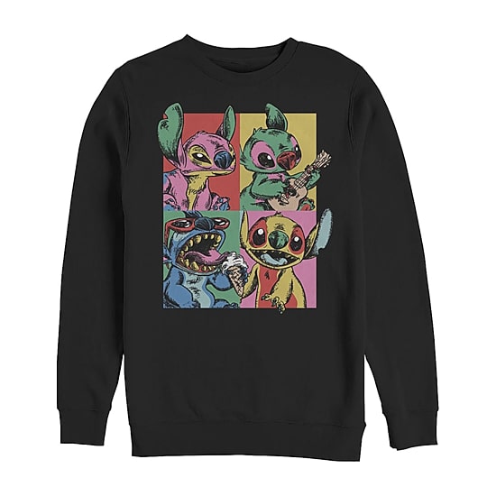Mens Crew Neck Long Sleeve Lilo & Stitch Sweatshirt
