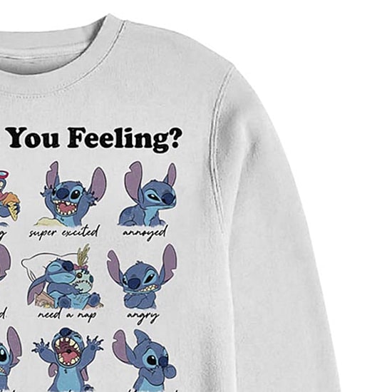 Mens Crew Neck Long Sleeve Lilo & Stitch Sweatshirt