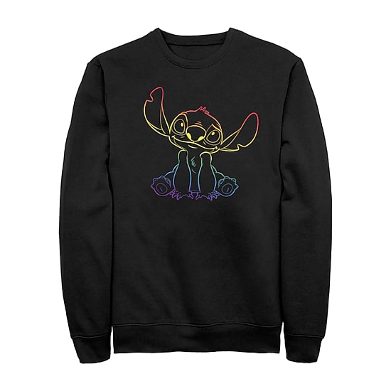 Mens Crew Neck Long Sleeve Lilo & Stitch Sweatshirt