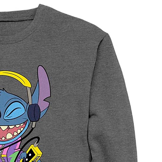Mens Crew Neck Long Sleeve Lilo & Stitch Sweatshirt