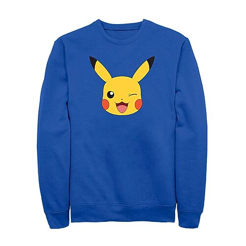 Mens Long Sleeve Pokemon Sweatshirt, Large, Blue