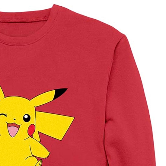Mens Crew Neck Long Sleeve Pokemon Sweatshirt