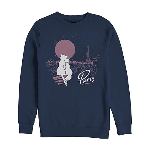 Mens Crew Neck Long Sleeve The Aristocats Sweatshirt, Medium, Blue