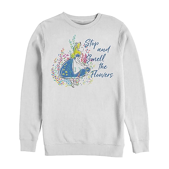 Mens Crew Neck Long Sleeve Alice in Wonderland Sweatshirt