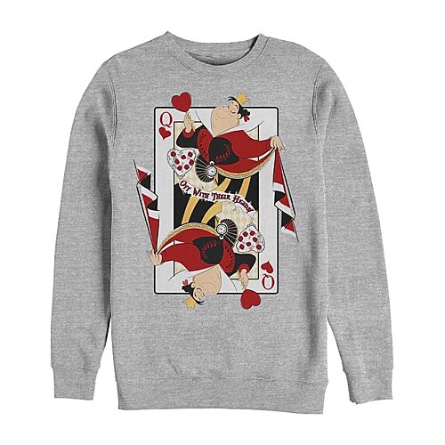 Fifth Sun Men's Queen Of Hearts Long Sleeve T-Shirt - Heather Gray