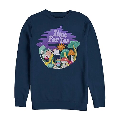 Fifth Sun Men's Tea Time Filled Long Sleeve T-Shirt - Navy