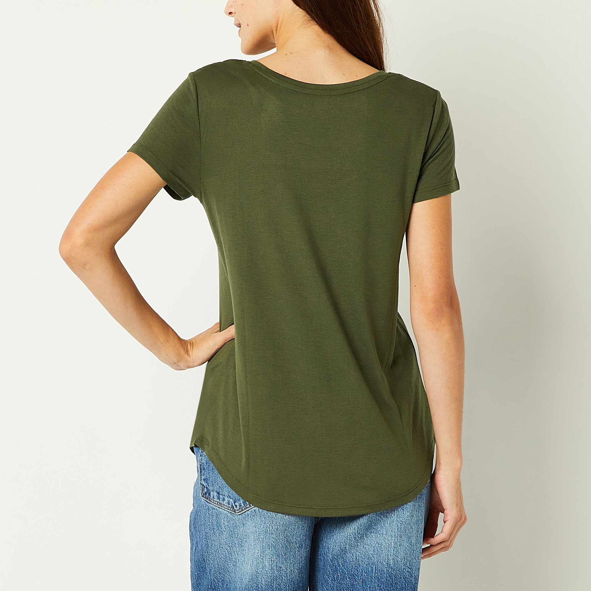 A.N.A Womens Tall Scoop Neck Short Sleeve T-Shirt