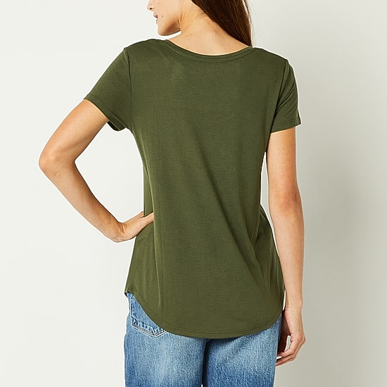 A.N.A Womens Tall Scoop Neck Short Sleeve T-Shirt