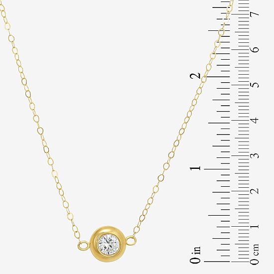 Womens Cubic Zirconia 10K Gold Round 2-pc. Jewelry Set
