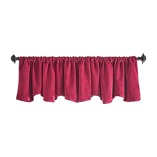 Martha Stewart Lucca Velvet Rod Pocket Scallop Valance