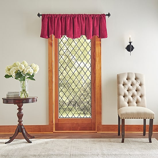 Martha Stewart Lucca Velvet Rod Pocket Scallop Valance