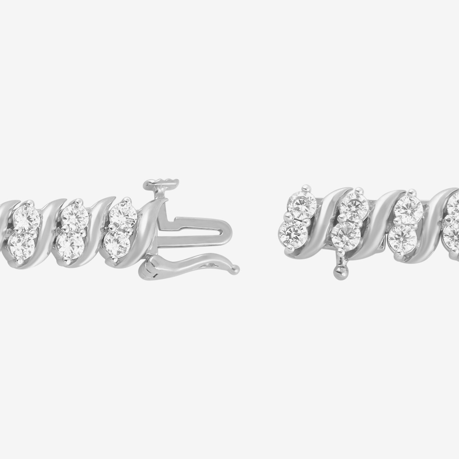 Womens 4 CT. T.W. Lab Grown White Diamond 10K Gold 7.25 Inch Tennis Bracelet