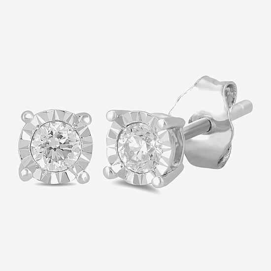 1 CT. T.W. Lab-Grown Diamond Sterling Silver Round Earring Set