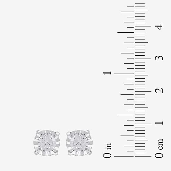 1 CT. T.W. Lab-Grown Diamond Sterling Silver Round Earring Set