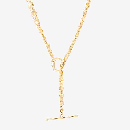 Womens 14K Gold 18 Inch Link Necklace