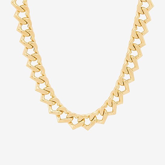 Made in Italy Womens 14K Gold 17 1/2 Inch Link Chain Necklace