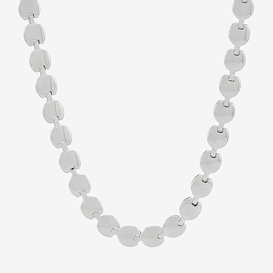 Made in Italy Womens Sterling Silver 18 Inch Link Necklace