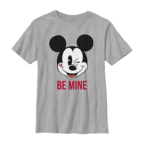 Disney Collection Little & Big Kid Boys Crew Neck Short Sleeve Regular Fit Mickey Mouse Graphic T-Shirt, X-small, Gray