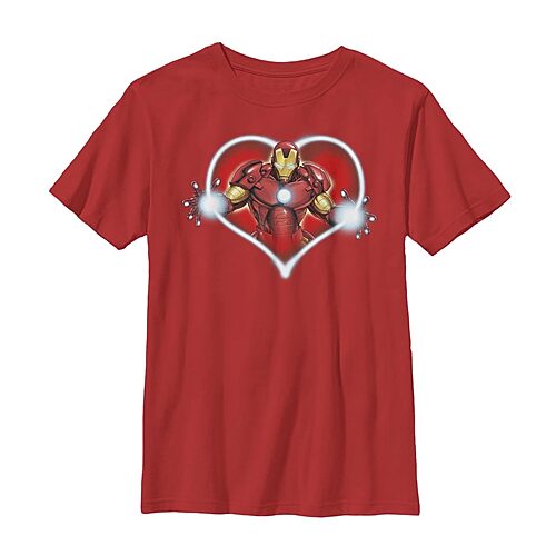 Disney Collection Little & Big Kid Boys Crew Neck Short Sleeve Regular Fit Avengers Graphic T-Shirt, X-small, Red