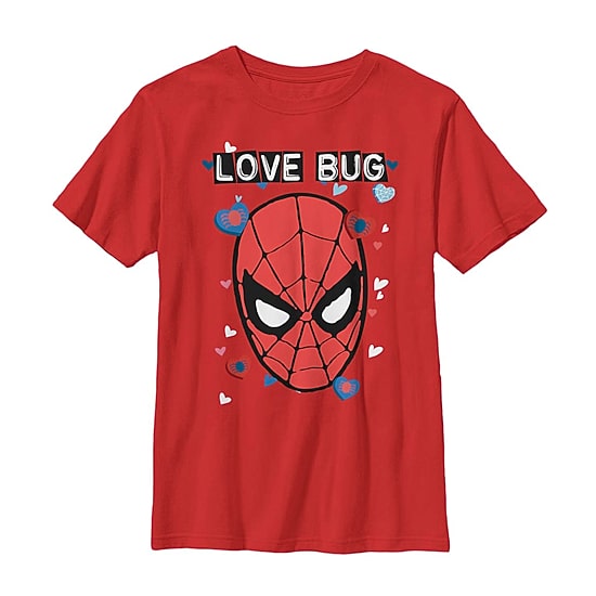 Disney Collection Little & Big Kid Boys Crew Neck Short Sleeve Regular Fit Spiderman Graphic T-Shirt