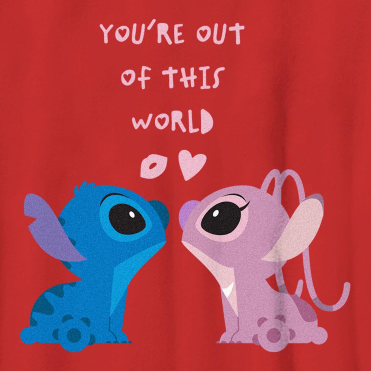 Disney Collection Little & Big Kid Boys Crew Neck Short Sleeve Regular Fit Lilo Stitch Graphic T-Shirt
