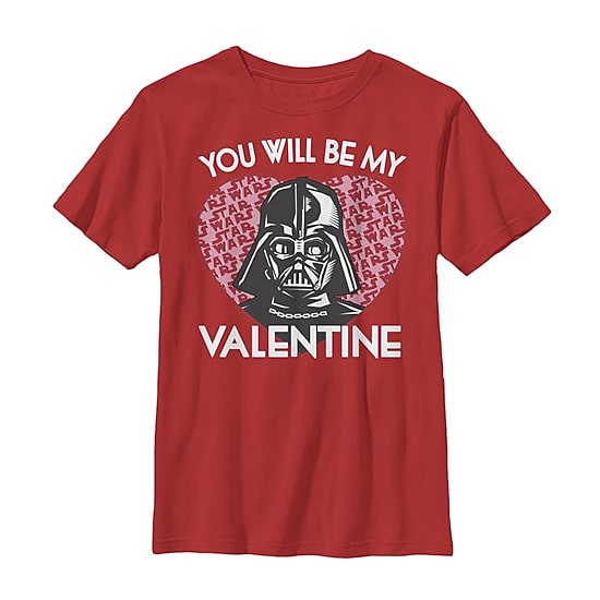 Disney Collection Darth Vader Little & Big Kid Boys Crew Neck Short Sleeve Regular Fit Star Wars Graphic T-Shirt