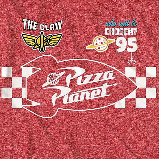 Pizza Planet Mens Crew Neck Short Sleeve Regular Fit Big and Tall Graphic T-Shirt