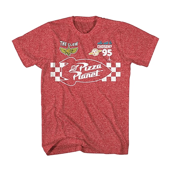 Pizza Planet Mens Crew Neck Short Sleeve Regular Fit Big and Tall Graphic T-Shirt
