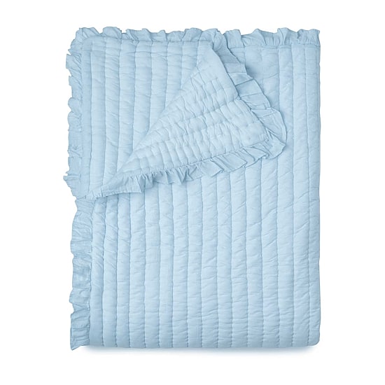 Martha Stewart Blue Ruffle Reversible Quilt