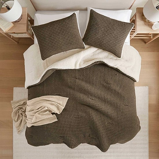 Madison Park Ellis Chenille Sherpa Reverse Soft Comforter Set