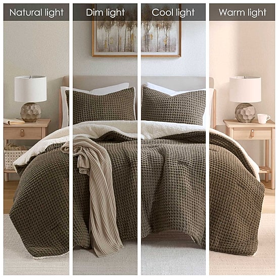Madison Park Ellis Chenille Sherpa Reverse Soft Comforter Set