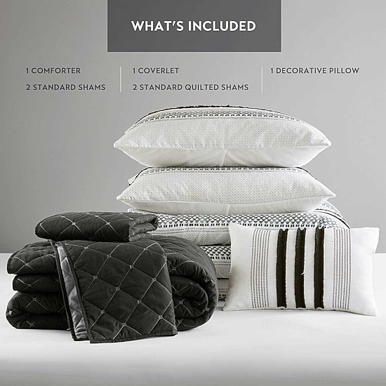 Madison Park Bianca Stripe 7-pc. Midweight Comforter & Coverlet Set