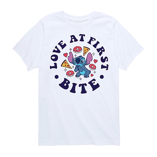Disney Collection Little & Big Kid Boys Crew Neck Short Sleeve Regular Fit Lilo & Stitch Graphic T-Shirt