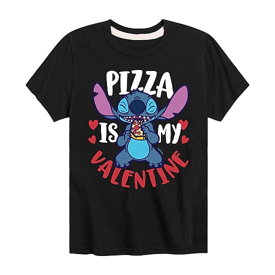 Disney Collection Little & Big Kid Boys Crew Neck Short Sleeve Regular Fit Lilo & Stitch Graphic T-Shirt