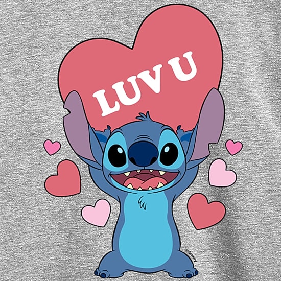 Disney Collection Little & Big Kid Boys Crew Neck Long Sleeve Regular Fit Lilo & Stitch Graphic T-Shirt