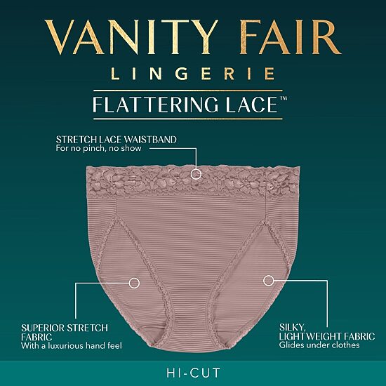 Vanity Fair Womens 1 Pair High Cut Panty 13280