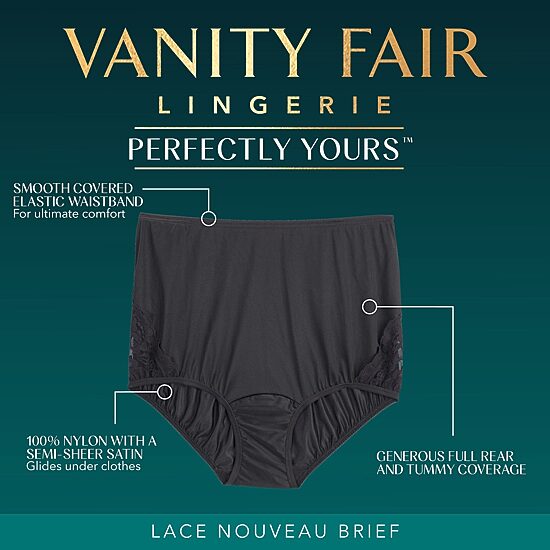 Vanity Fair Womens Average + Full Figure Brief Panty 13001