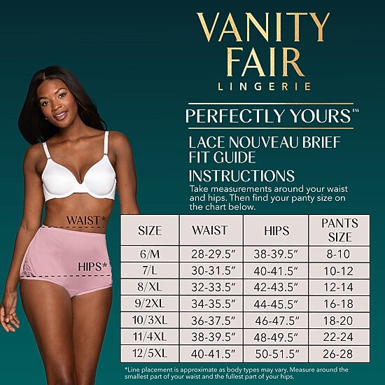 Vanity Fair Womens Average + Full Figure Brief Panty 13001