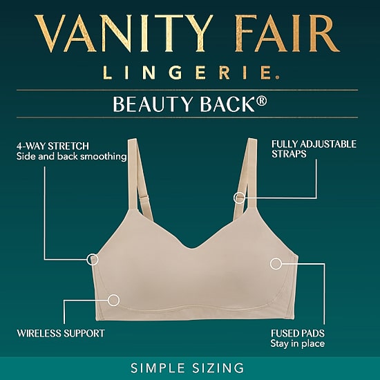 Vanity Fair Full Coverage Wireless Full Coverage Bra 72118