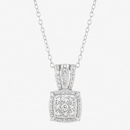 Limited Quantities! Womens 1/2 CT. T.W. Lab Grown White Diamond Sterling Silver 18 Inch Pendant Necklace