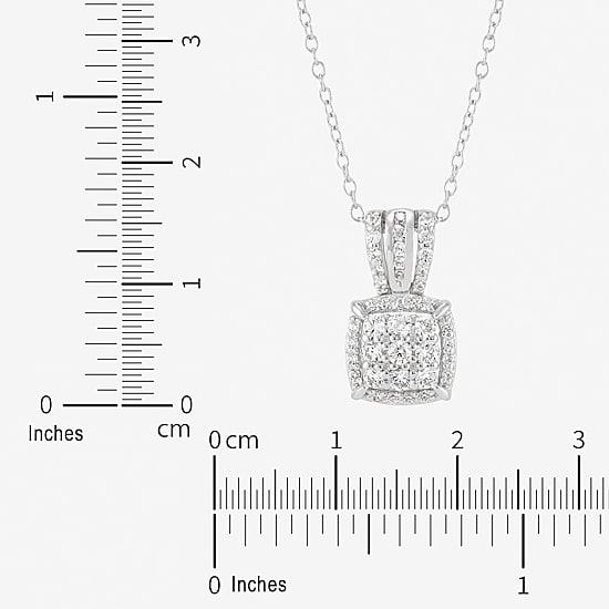 Limited Quantities! Womens 1/2 CT. T.W. Lab Grown White Diamond Sterling Silver 18 Inch Pendant Necklace