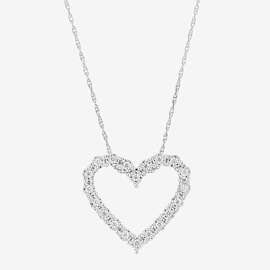 Limited Quantities! Womens 1/3 CT. T.W. Lab Grown White Diamond Sterling Silver Heart 18 Inch Pendant Necklace