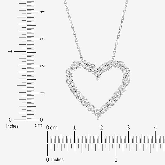 Limited Quantities! Womens 1/3 CT. T.W. Lab Grown White Diamond Sterling Silver Heart 18 Inch Pendant Necklace