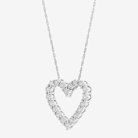Limited Quantities! Womens 1/3 CT. T.W. Lab Grown White Diamond Sterling Silver Heart 18 Inch Pendant Necklace